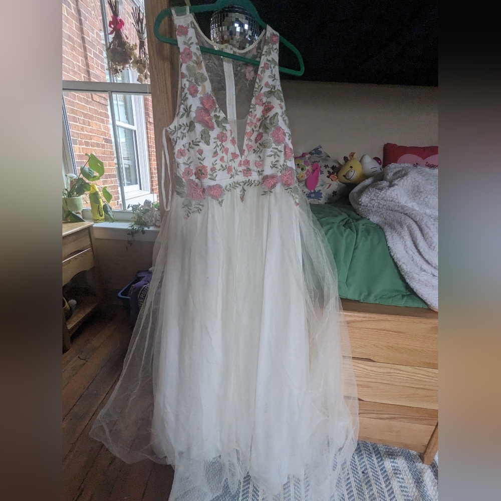 My Michelle white embroidered Bridal/prom dress